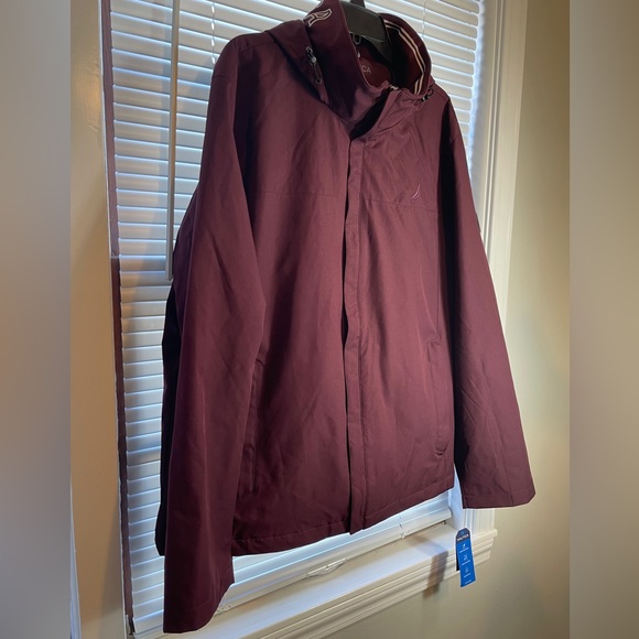 Náutica Men’s Burgundy Waterproof Bomber Jacket - XL - Picture 3 of 14